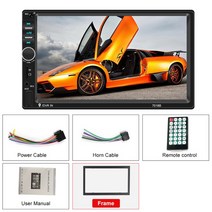 미러링크 카플레이 범용 자동차 라디오 스테레오 7018B 자동 오디오 FM 수신기 7 인치 HD 터치 스크린 멀티미디어 플레이어 미러 링크 모니터 2 딘, Radio only