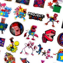 크앤비 파피플레이타임 굿즈 박시부 인형 스티커 1묶음 50매 데코용 boxy boo 입벌린 괴물, 박시부스티커(1묶음50매)