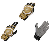 손에 확 달라붙는 그립감 내구성 우수 동호인 추천 - 스파이더 그립 합피 장갑 양피 장갑 10칼라, 블랙골드 (합피)