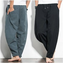 무지 와이드 팬츠 공용 남자 항아리 바지 와일드 벌룬 배정남 바지