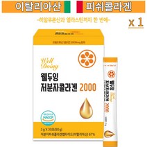 웰두잉 저분자 콜라겐 2000 3g x 30포 이탈리아산 피쉬콜라겐 히알루론산 엘라스틴 비타민C, 1박스