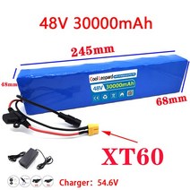 리튬 이온 배터리 팩 13S2P 18650 W 자전거 바이크 오토바이 변환 키트 48V 20Ah 1000 전기 스쿠터 BMS 충전기 XT60 플매트 카펫 매트 러그, [03] 48V 30000mAh x1pcs