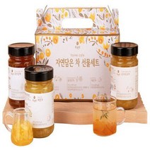 오가다 자연담은 차 선물세트2465160 3, 유자모과차 350g + 꿀생강차 350