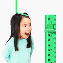 모두달라 실용적인 온가족 어린이 키재기자 키측정기, 210cm, 연두