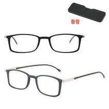 노안 돋보기 초경량 블루라이트 안경 블랙, 1개