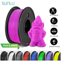 SUNLU PLA 250G 3D 프린터 필라멘트 1.75mm 미니 스풀 생분해 성 높은 차원 정확도 인쇄 리필 재료, Fuchsia_CN