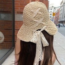 버킷햇 여성밀짚모자 밀짚모자 비치모자 라탄모자