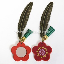 한지 책갈피 DIY 한지공예 만들기세트 두리한지공방, 03.거울책갈피(3-1)_꽃_빨강