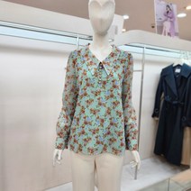 JJ JIGOTT 제이제이지고트 브이넥 로즈 쉬폰 블라우스 GK3P0BL92