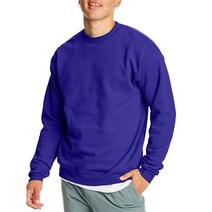 Hanes 에코스마트 남성용 스웨트셔츠 L 차콜, X-Large, Purple