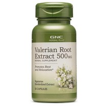 해외 GNC Valerian Root 발레리안 뿌리 500mg 50캡슐