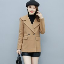 여성슈트코디 겨울 가을 모직코트 숏 슬림핏 작은 키 빅사이즈 엄마 정장 2635992270