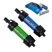 Sawyer Products 소이어 SP2101 미니 정수기 휴대용 워터필터 캠핑 블루 그린 2개, Blue / Green_2-pack | Filtrati