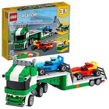 LEGO Creator 3in1 경주용 자동차 수송기 31113 조립 키트 재미있는 장난감과 창의적인 건물을 좋아하는 아이들을 위한 훌륭한 선물 2021년 신제품(328피스)