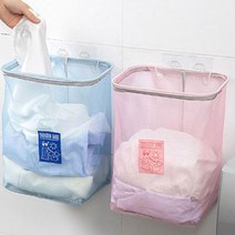 벽걸이 쓰레기 분리 수거 함 망 원룸 재활용품, 블루