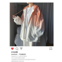 자칠 가을 그라이언트 아노락 오버핏 남여공용 후드집업