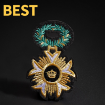 계급장 소방 경찰 군인 1+1 도매 골드 레드 군사 계급 자수 패치 의류 전술 사기 군대 로고 철 옷 배지 아플리케