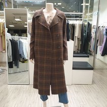 온앤온 여성용 핸드메이드 벨티드 체크 코트 NW0WH918