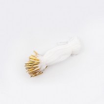 KP 무핀실고리(골드팁 화이트끈)약100개 택끈 택고리 상표끈실고리 실고리핀 택끈 택핀 택고리 라벨끈 상표끈, 골드팁+화이트끈