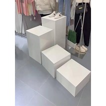 상품 샘플 디스플레이 단상 화이트 사각 선반 촬영 매장 디피용, 30큐브 높이60