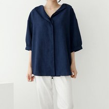 쁘니걸 이중카라넥BL 빅사이즈 여성의류 블라우스 여성스런반 소매 카라넥 력셔리 여름 러블리 여성스런 (55-120) 고급스런
