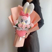 [정품/ 실물보장 ] 하트 리코 중형 인형 비누 장미 꽃다발 졸업 생일 기념일 여자친구 꽃다발, 선택안함, 선택안함, 선택안함
