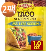 올드 El 파소 타코 시즈닝 25 레스 소디움 1oz, 2팩