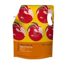 쟈뎅 복숭아 아이스티 대용량 파우치 액상 음료 2.1L 1개