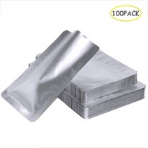 알루미늄파우치 100pcs 실버 진공 실러 호일 mylar 열 인감 가방 가정용 주방 도구 용 보관 산소 장벽, CHINA_100pcs 10x15cm
