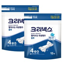 크리넥스 빨아쓰는 위생행주 블루 (지퍼백) 15매 x2개