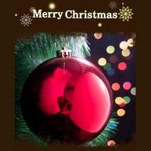 대왕 레드 성탄트리 나무장식볼 유광1p 촬영소품