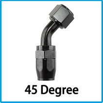 범용 AN4 AN6 AN8 AN10 AN12 알루미늄 오일 연료 스위블 호스 엔드 피팅 어댑터 키트 0 °/45 °/90 °/12, 02 Black 45_01 AN4