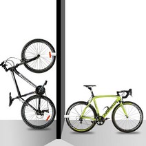 힐링타임 실내보관 틈새 벽걸이 자전거 거치대 MTB용 로드용, L MTB용(색상랜덤)