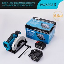 원형톱 테이블쏘 Makita 18V 배터리 사용 다기능 브러시리스 전기 원형톱 5000RPM 목공 전동 공구 먼지, 04 1Battery 4.0A_02 EU