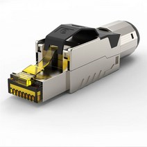 사무실 랜공사 네트워크 공구 Cat6A Cat7 Cat8 산업용 이더넷 커넥터 RJ45 차폐 필드 플러그 도구 무료 금속 다이 캐스트 종단 네트워킹, Black Cat8, 10pcs
