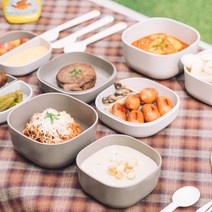 네스틱 캠핑 식기세트 혼밥 식기세트 5P 메쉬파우치 구성, 스톤우드