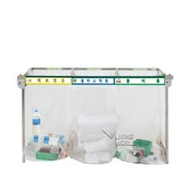 리빙월드 대형200리터 3구스텐 접이식분리수거대SUP-600L /3분류 분리수거함 비닐마대겸용 200L
