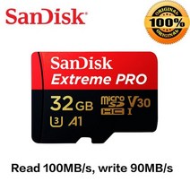 메모리 Sandisk Extreme PRO 카드 128 기가 바이트 64 256 400G 1 A2 UHS-I V30 512 메가바이트/초 U3 32 A, 08 black-32G