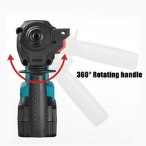 TRIMROK 3 in 1 브러시리스 무선 해머 드릴 로터리 전기 임팩트 2PC 천공기, 06 8000mAh 2Battery SET