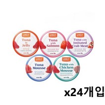 펠리코 습식캔95gx24개입 고양이간식5종+콤보1종, 참치순살무스95gx24개입