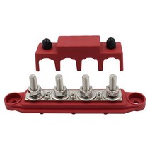캠핑카 부품 4pcs DC 12V 버스 터미널 블록 포지티브 절연 단일 스터드 전원 및 접지 자동차 RV 해양 요트, [02] Red M8