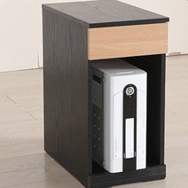 국내제작 이케아 오픈 서랍형 컴퓨터본체 우드 수납장 원룸 자취방 틈새 PC수납장, H687 아카시아