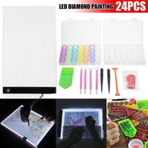 라이트 박스 LED 판 드로잉 보드 초박형 패드 아티스트 테이블 트레이싱 패드 페인팅, 22pcs 도구가있는 a4