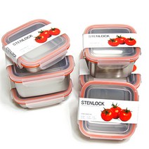 스텐락 강력밀페정사각/스텐밀폐용기, 6호_470ml