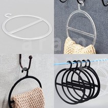타이걸이 스카프행거 1PCS 원형옷걸이 스카프걸이 벨트행거, 검정