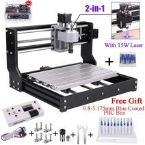 우드 라우터 트리머 cnc 3018 pro 조각 기계 pcb 밀링 머신 미니 diy 나무 라우터 grbl 레이저 조각 갈망 금속 블루 코팅 pbc 비트, 15w 레이저, 우리 플러그