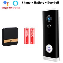 스마트 도어벨 초인종 비디오 감지기 1080p tuya smart home doorbell camera wifi 무선 도어 벨 video intercom for home hd, 협력사, 옵션10, au 플러그