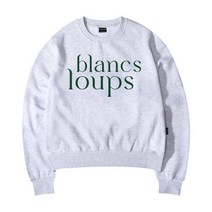 LOUPS BLANCS LB 블랑루스 크롭 맨투맨 멜란지