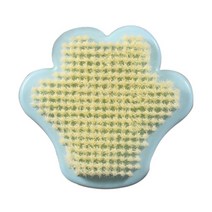 노인 욕실을 위한 습식 또는 건식 브러싱 브러시 스크러버 SPA 백 브러시를 구부리지 않는 인체 공학적 백 와셔, 23cm x 24.5cm, PP, 푸른