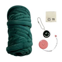 로즈상점 벨벳 자이언트얀 1kg 뜨개실 DIY 키트, 1개, 딥그린